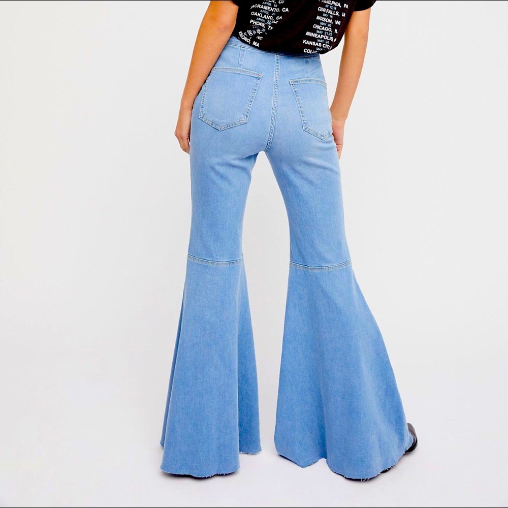 Free people just float on bell bottom jeans